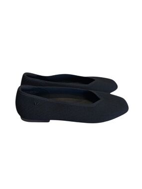 Vivaia Margot 2.0 Square Toe V-cut Knit Ballet Flats 42  Black Comfort Office